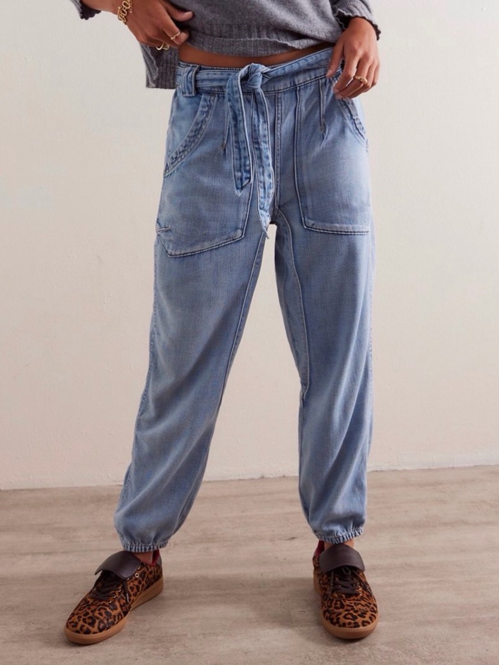 We The Free Glitch Dropped Pull-On Jeans- Bombay Blue